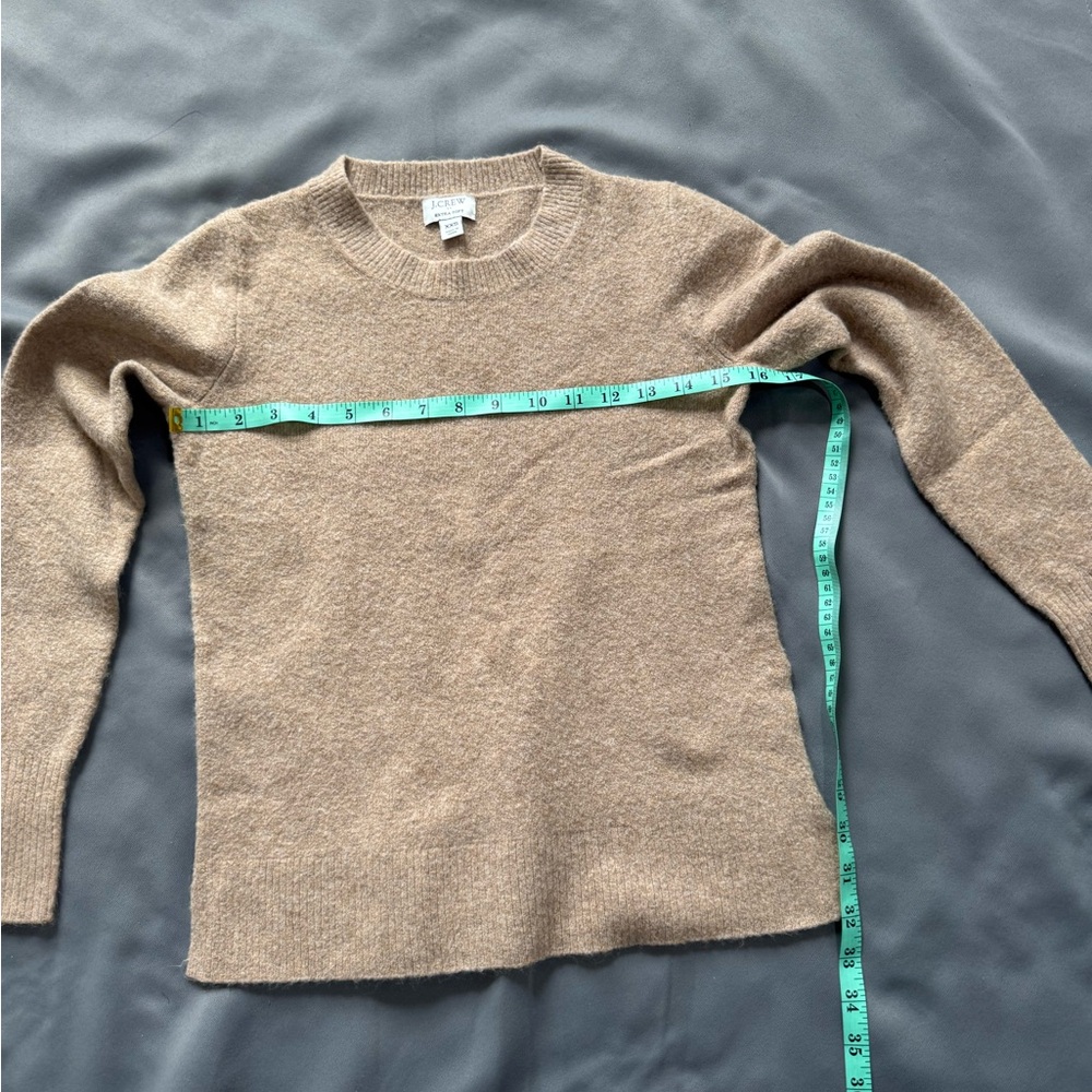 J. Crew Women's Classic Camel Crew Neck Sweater - Picture 4 of 5